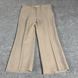 VTG Levis Pants Mens 38x28 Brown Flat Front Action Slacks 70s 80s Trousers Retro